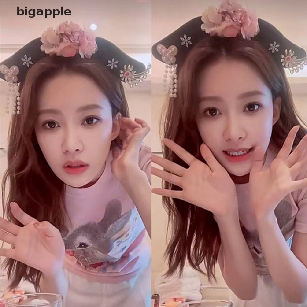 Bigapple Băng Đô Cài Tóc Công Chúa Bằng Vải Phong Cách Trung Hoa Cổ Điển Thời Trang Dành Cho Tiệc Tùng 1PC RDG