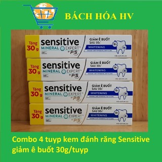 Combo 4 tuyp kem đánh răng sensitive giảm ê buốt 30g/tuyp - bach hoa hv