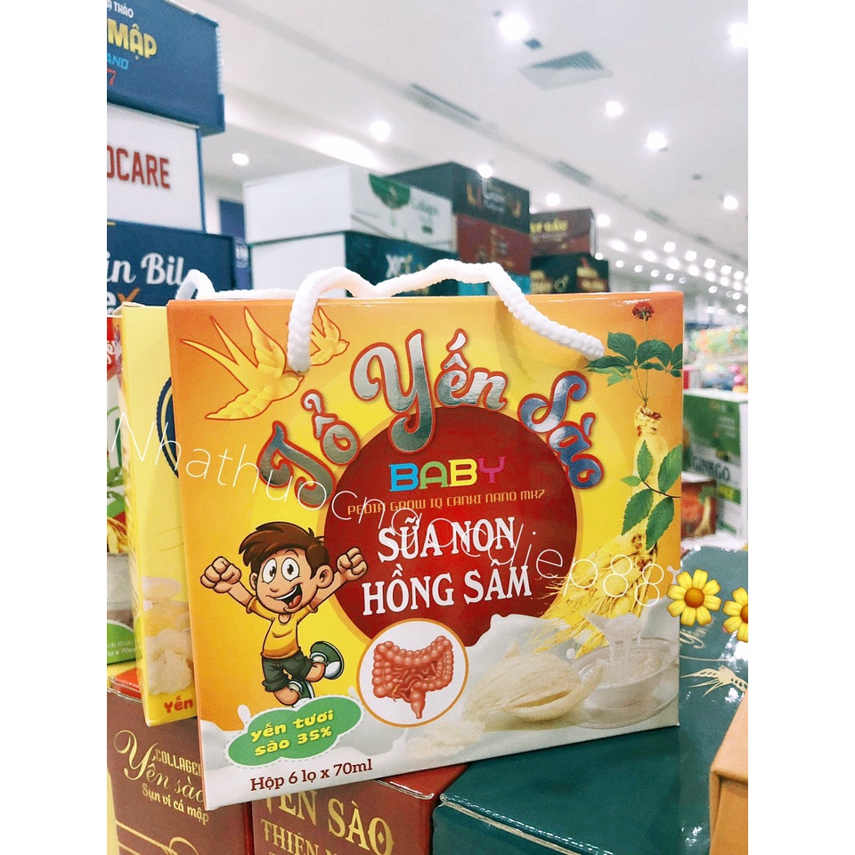 Yến sào cao cấp Baby 35% tổ yến chưng sẵn- dành cho trẻ em từ 1 tuổi trở lên (6 lọ) hương vị vani