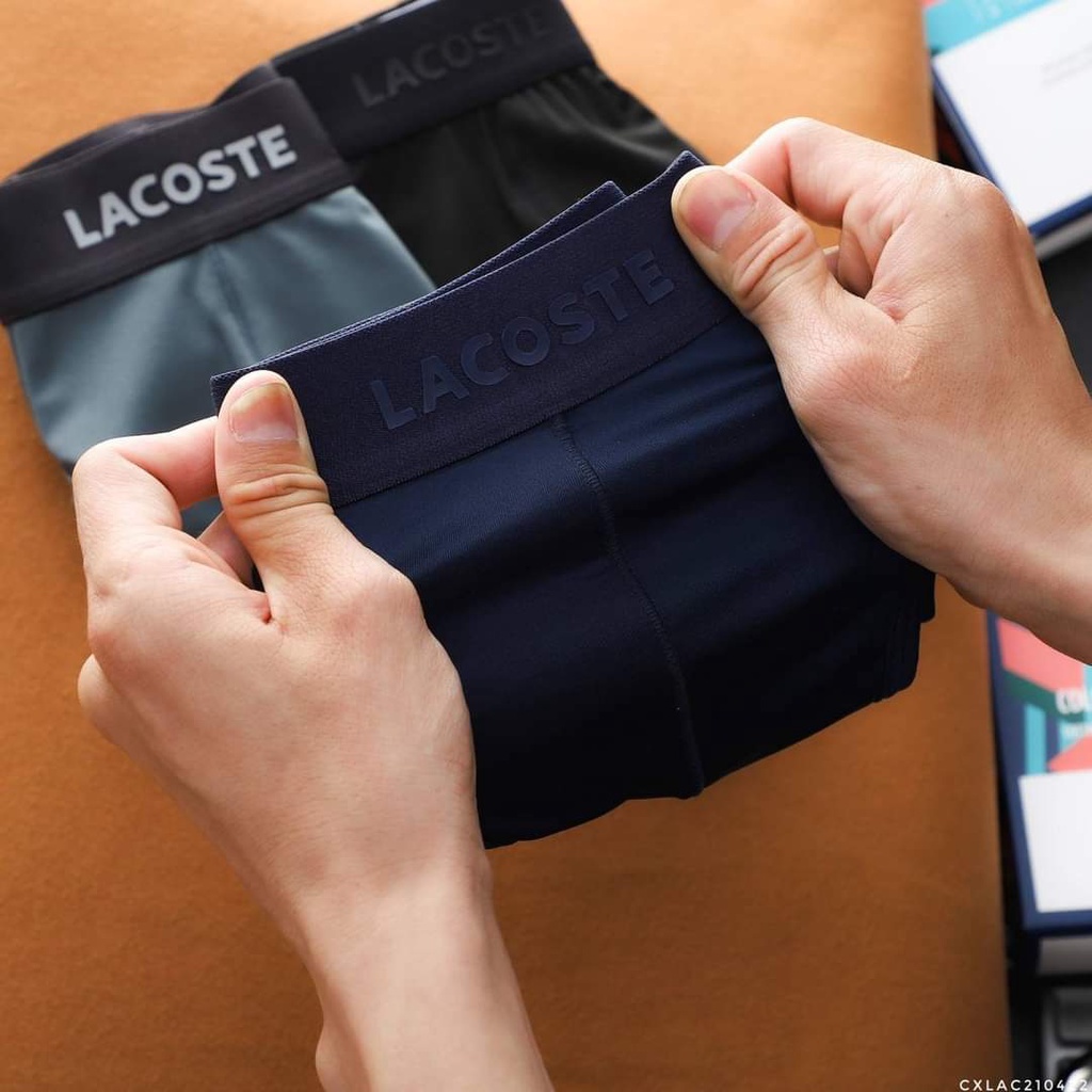 Quần Lót Nam Boxer Lacoste Thun Lạnh Thoáng Mát Quần Sịt chéo Nam Chất Vải Mềm Mại Co Dãn 4 Chiều Thoáng Mát