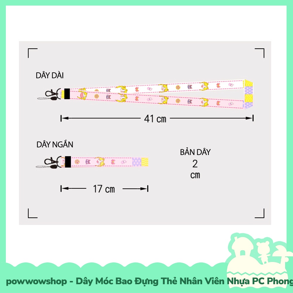 [Sẵn VN - Hỏa Tốc] Dây Móc Bao Đựng Thẻ Nhân Viên Nhựa PC Mẫu Hoạ Tiết Hình Hoa Cổ Điển Hiện Đại