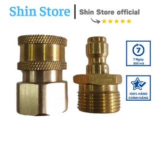 Bộ khớp nối nhanh cho máy rửa xe trực tiếp (ren 22mm)-Bộ khớp nối nhanh chống xoắn dây -SHINSTORE