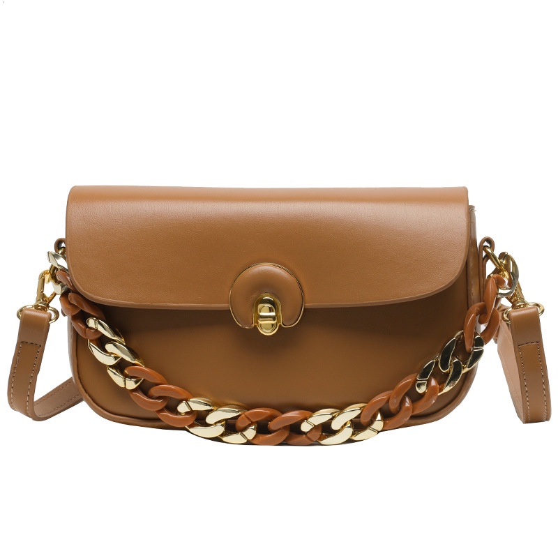 Túi Đeo Chéo Bằng acrylic Màu Nâu Phong Cách retro Thời Trang Cho Nữ