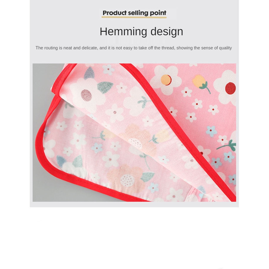 Đầm sườn xám SANITKUN 100% chất cotton thoáng khí in họa tiết hoa dễ thương phong cách Trung Quốc thời trang cho bé gái