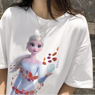 Áo Thun Frozen Elsa Anna Unisex Nam Nữ