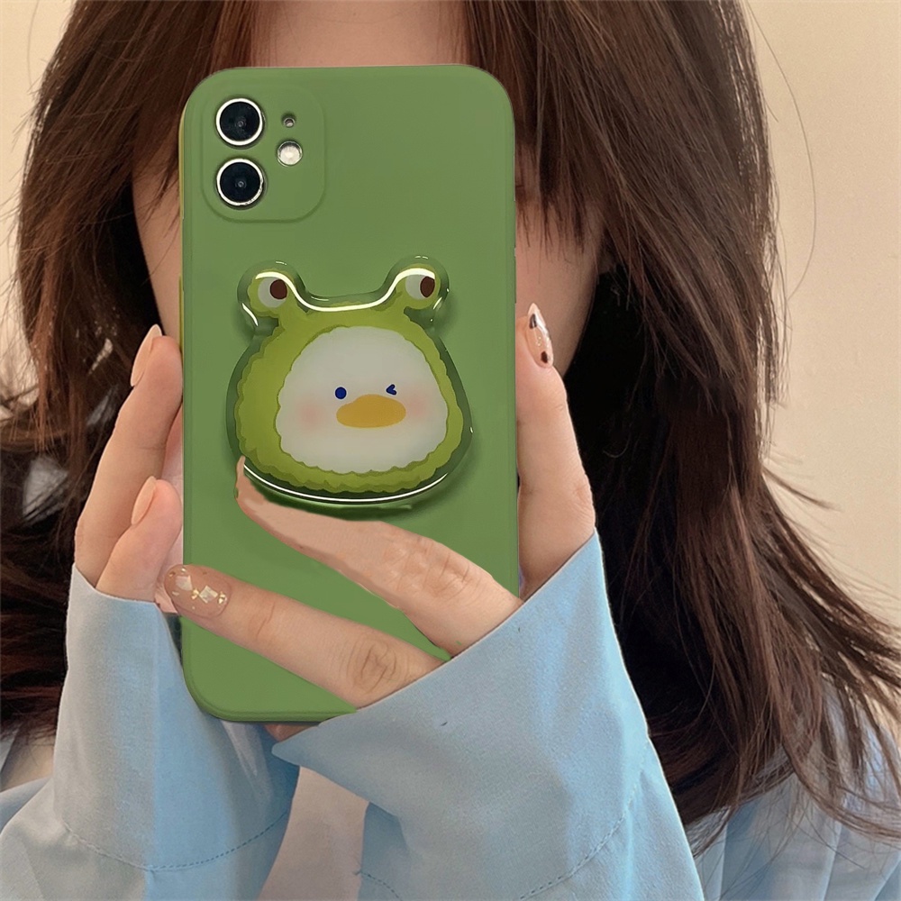 Ốp Điện Thoại TPU Mềm Chống Mồ Hôi In Hình Vịt Mắt To Cho IPhone 14 Pro Max 11 13 12 11 Pro Max X XS XR