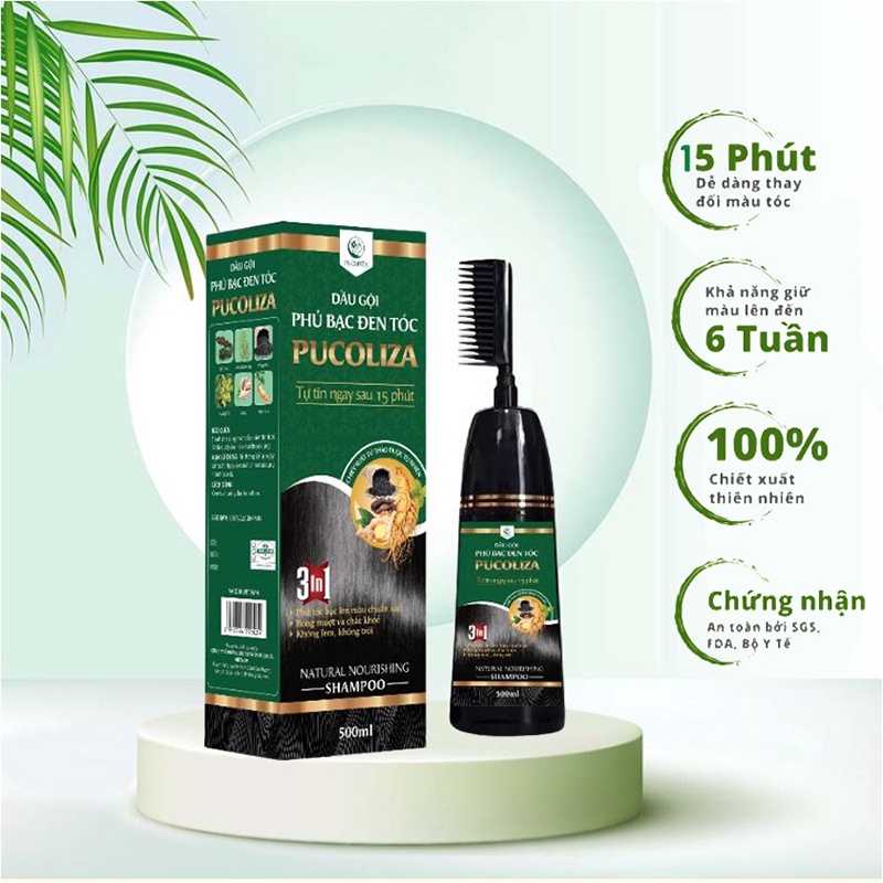 Dầu gội phủ bạc Pucoliza Chính hãng 500ml