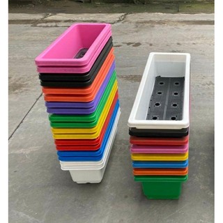 (SÂN VƯỜN) 10 chậu chữ nhật trồng rau, hoa 48x20x16cm