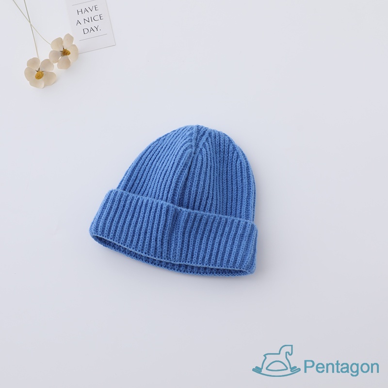 Mũ Dệt Kim Co Giãn Màu Kẹo Ngọt Thêu Họa Tiết Tinh Tế Giữ Ấm Mùa Thu Đông Cho Bé Sơ Sinh