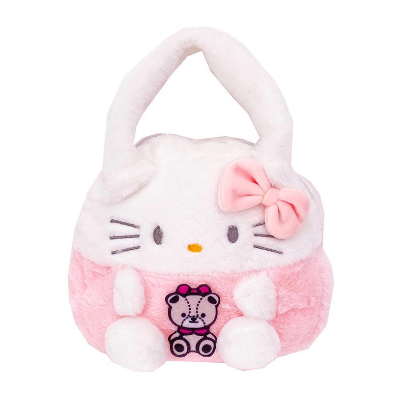 Sanrio Túi Xách Tay Bằng Vải Bông Mềm Mại Hình Thú Hoạt Hình Dễ Thương Thời Trang Cho Nữ
