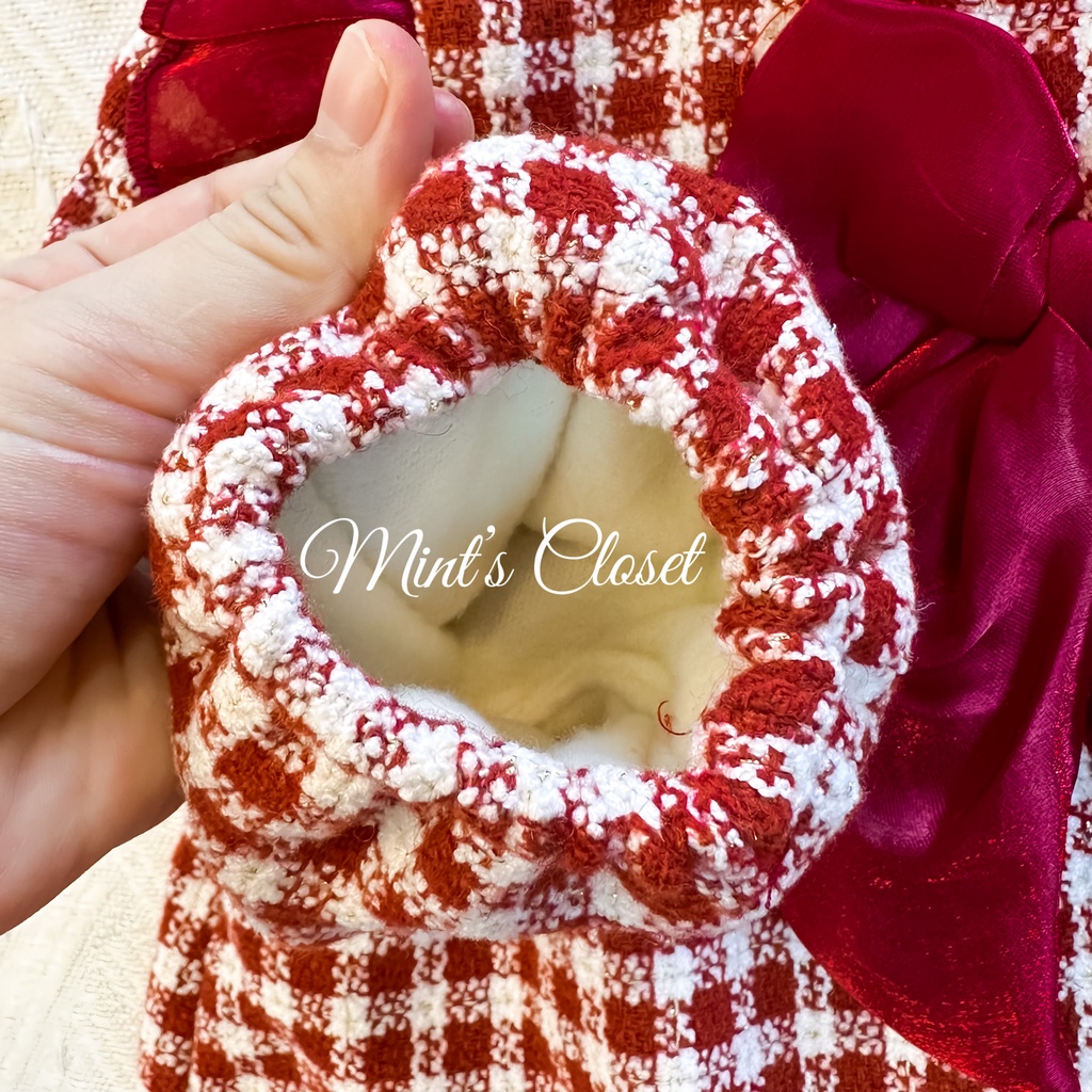 Set váy dài tay bé gái đầm babydoll cho bé kèm nón MINTSCLOSET Mint's Closet 1 2 3 tuổi - GV0023 - GS1112