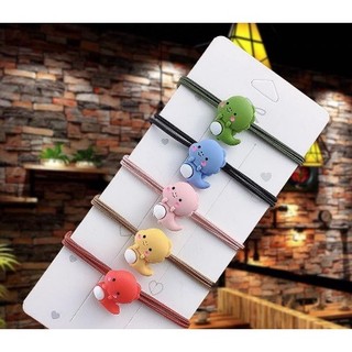 Dây cột tóc hình khủng long cute phong cách Hàn Quốc