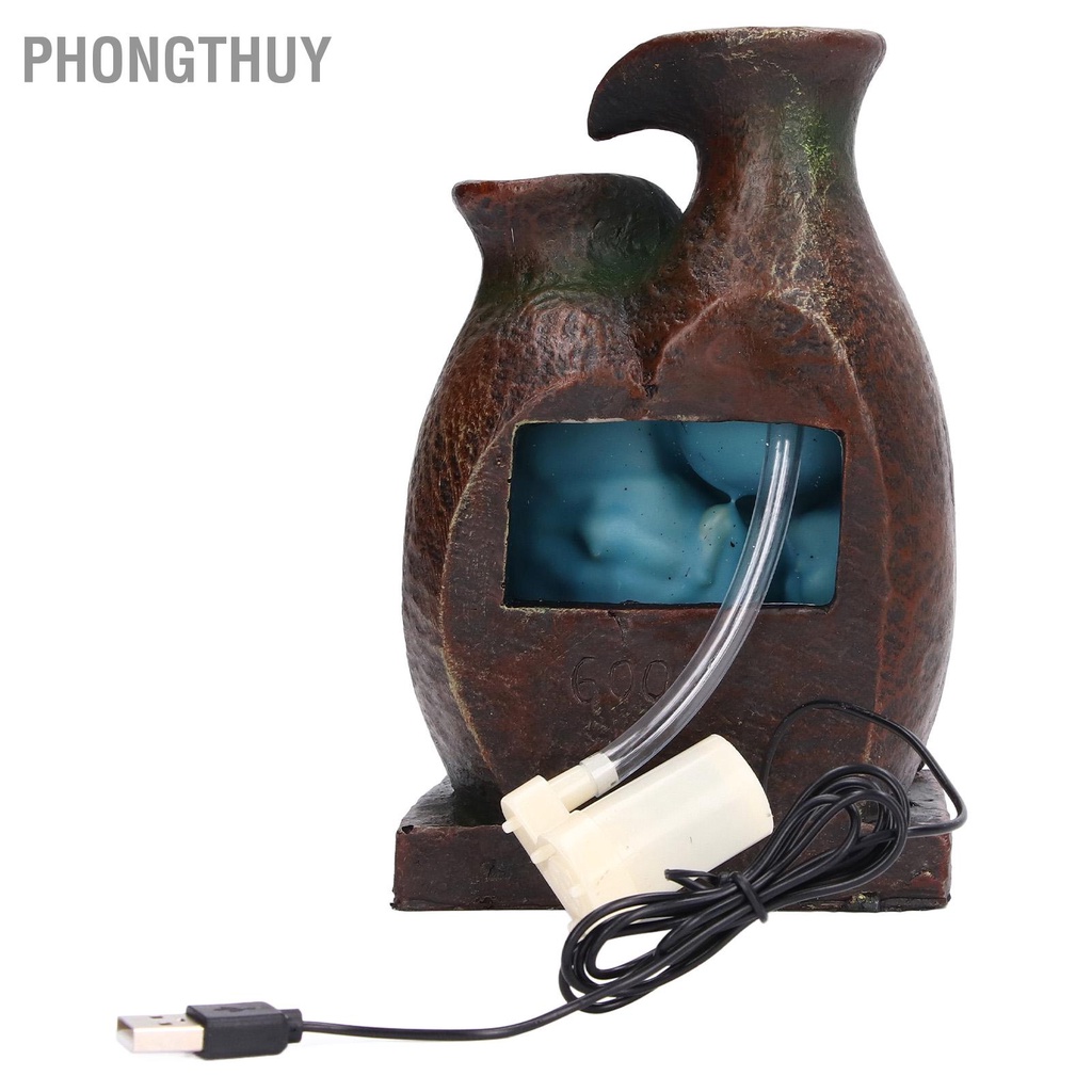 Thác nước phong thuỷ -  Đài phun nước để bàn trang trí văn phòng tại nhà 5V