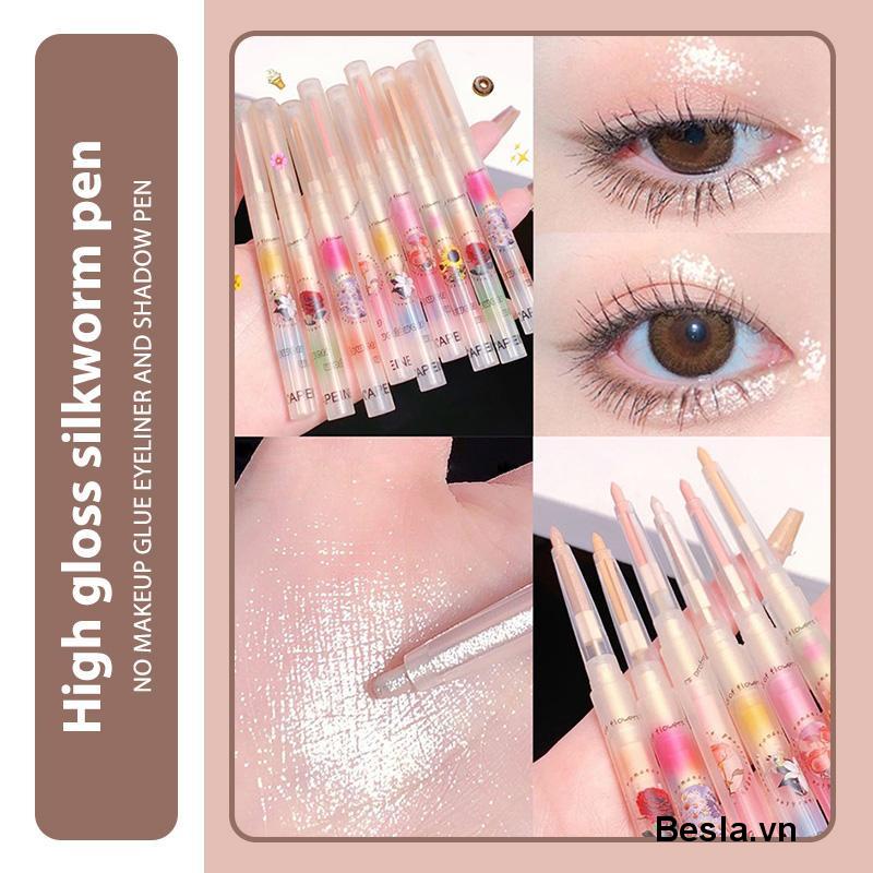 Bút Kẻ Mắt Kiêm Phấn Mắt Bắt Sáng Lấp Lánh Nhung Mịn