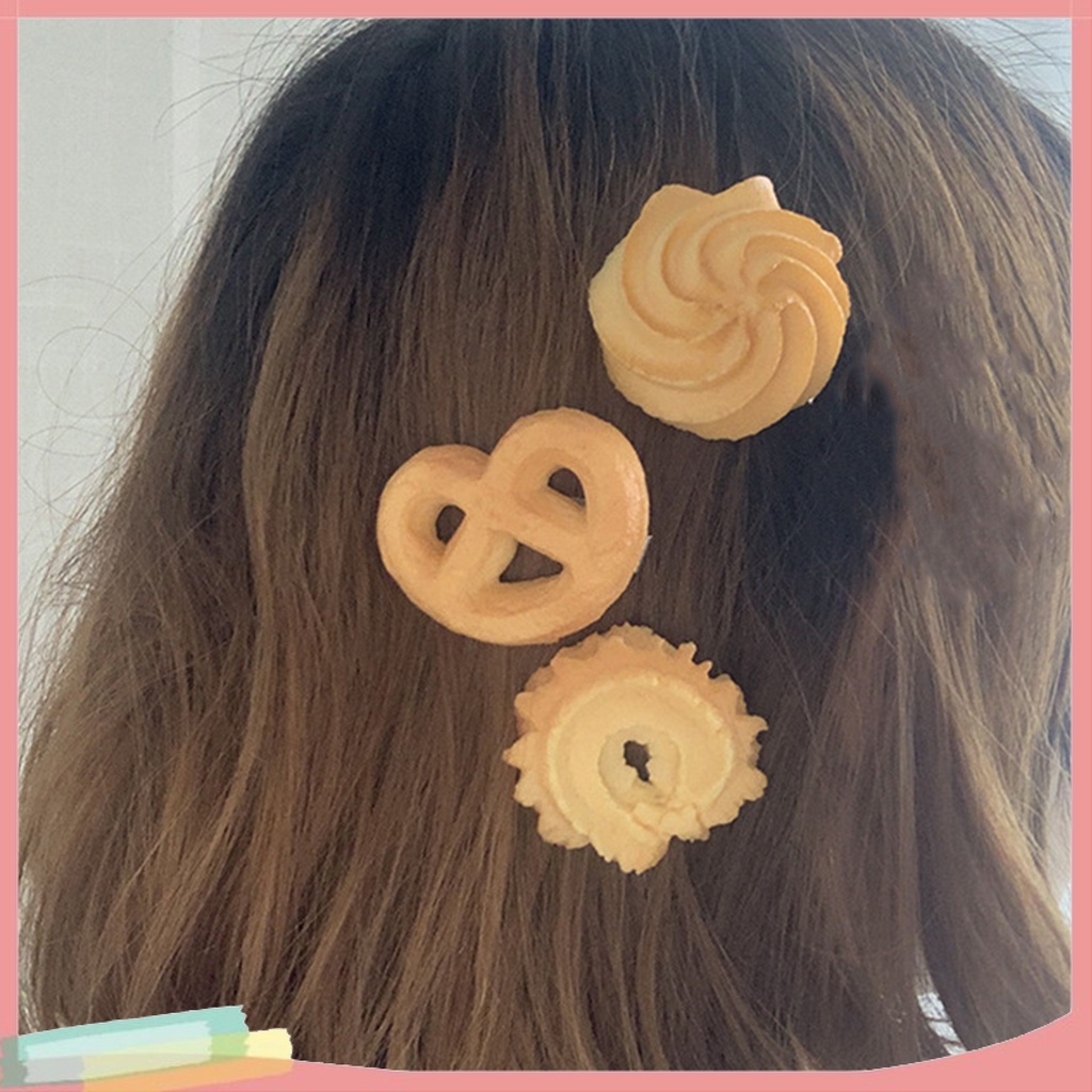 Kẹp Tóc Hình Bánh Quy Nhiều Kiểu Dáng Bằng Thép Không Gỉ Cho Nữ