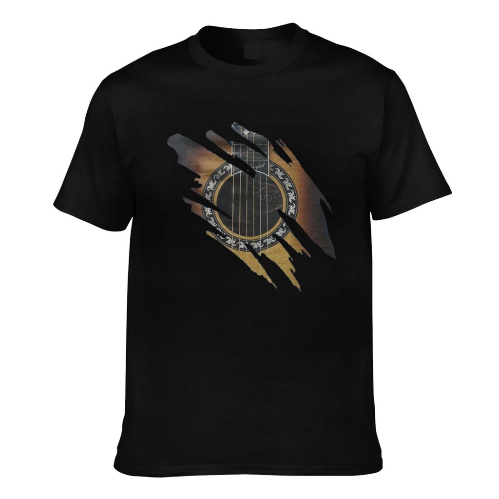 Funny Tops Acoustic Guitar Ovation Takemine Martin Áo thun nam in hình sáng tạo