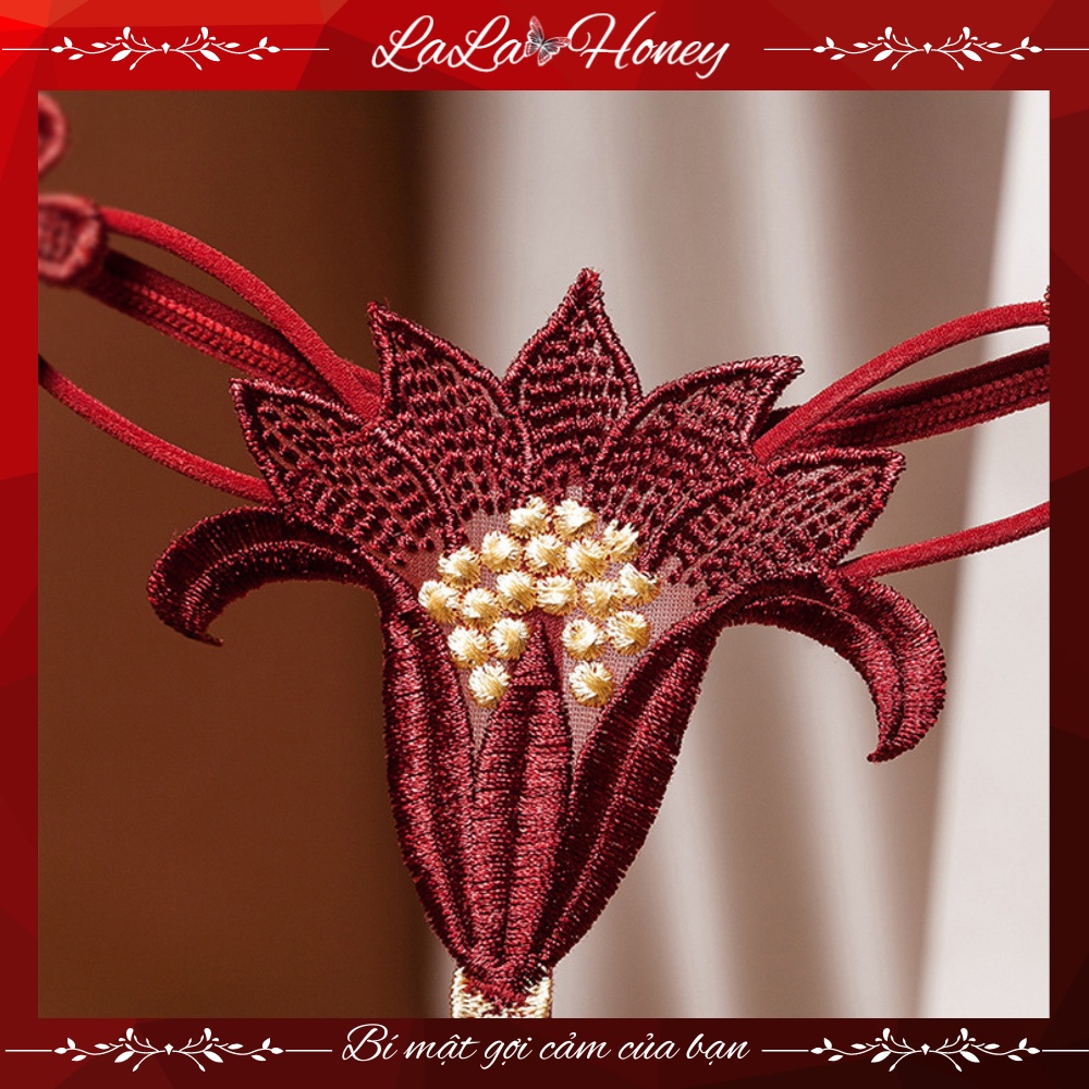 Quần Lót Lọt Khe Thêu Hoa Dây Ngọc Trai Sexy Gợi Cảm Nữ, Quần Xì Quần Chip Sịp Lọt Khe Dây Sexy Nữ - LALA HONEY