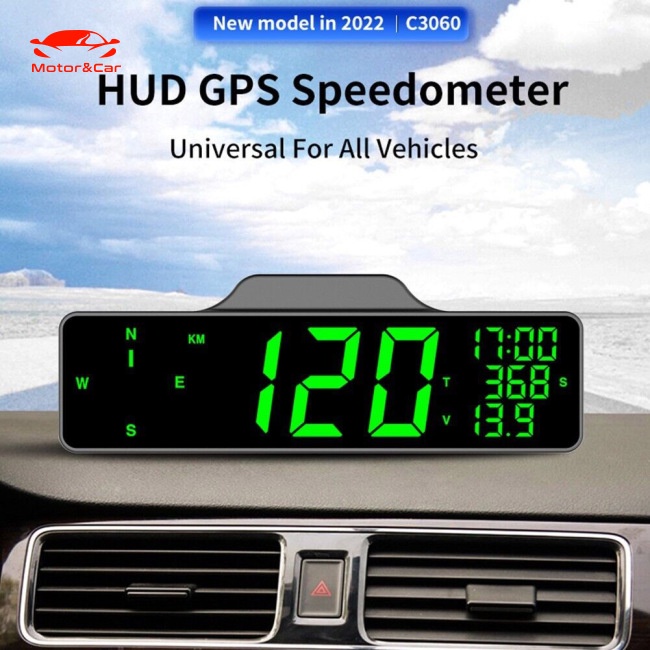 La Bàn Đo Tốc Độ Đa Năng Hiển Thị Tốc Độ Hud Gps C3060 Cho Xe Hơi