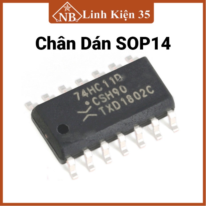 IC chức năng 74HC11 Triple 3-input AND Gate chân dán SOP14, chân cắm DIP14