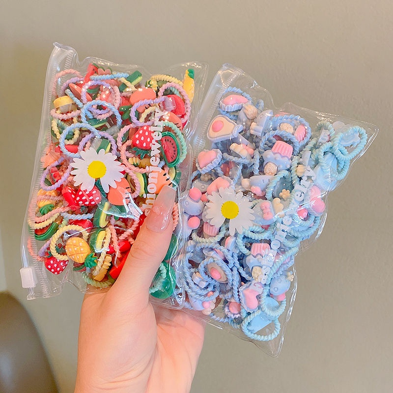 Bộ Dây Buộc Tóc Cao Su Co Giãn Dễ Thương Phong Cách Hàn Quốc Cho Bé Gái dreamdiary