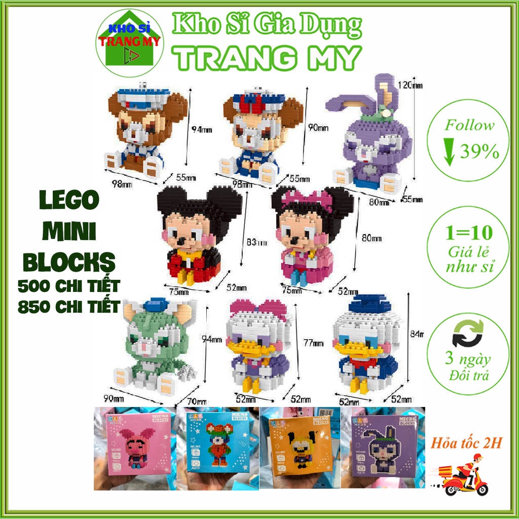 Lego bộ đồ chơi mô hình lắp ráp miniblocks các nhân vật hoạt hình