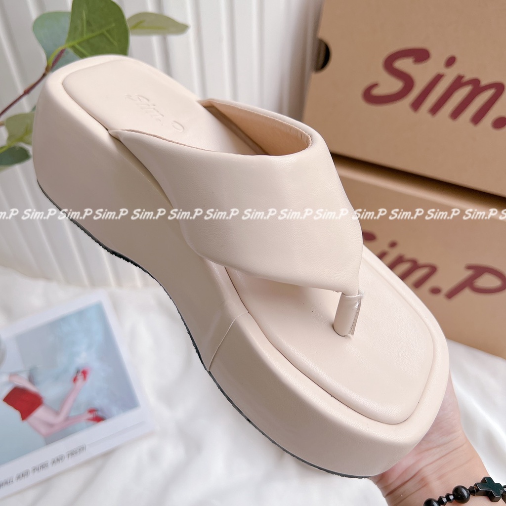 Dép bánh mì 6cm xỏ ngón - nana