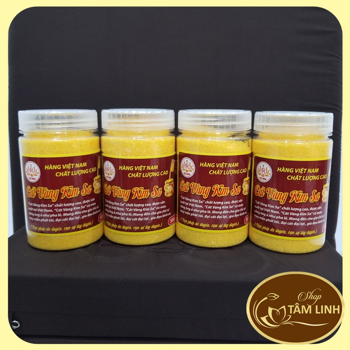 Cát vàng kim sa để Lư hương thời cúng Bàn Thờ hộp 500 gam