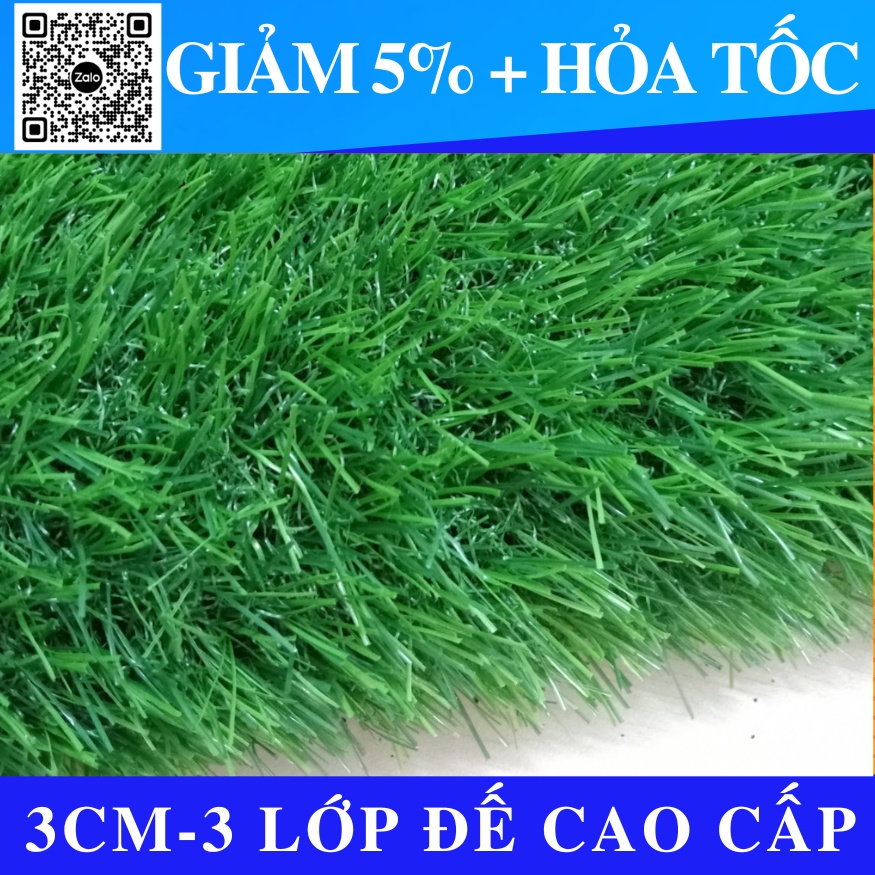(3CM 3 LỚP 16 MŨI) Cỏ nhân tạo sợi kim cao cấp, cỏ đẹp giống tự nhiên đến 95% dùng để trải sàn nhà, sân chơi