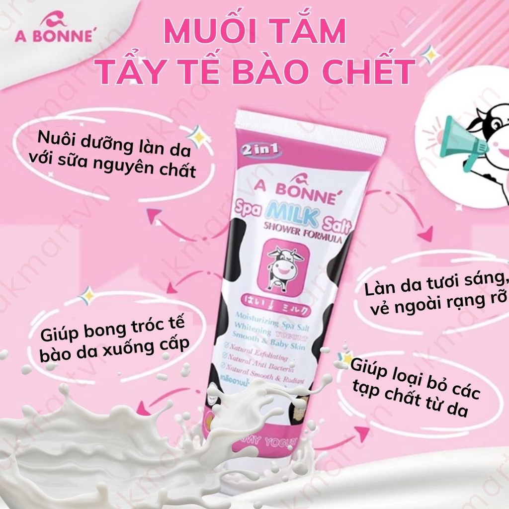 Muối Tắm Sữa Bò Tẩy Tế Bào Chết A Bonne Spa Milk Salt Thái Lan 350gr | BigBuy360 - bigbuy360.vn