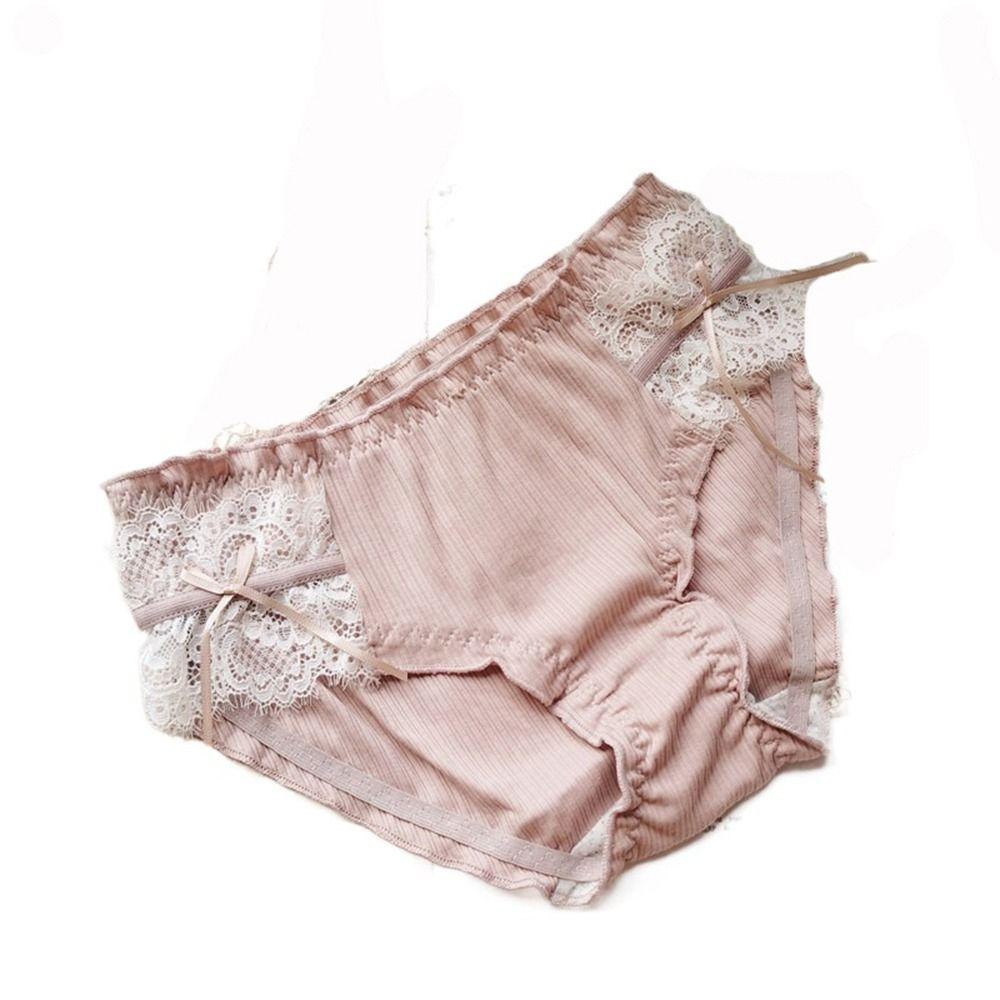 FALLFORBEAUTY Quần Lót Cotton Không Đường May Đính Nơ Gợi Cảm Cho Nữ