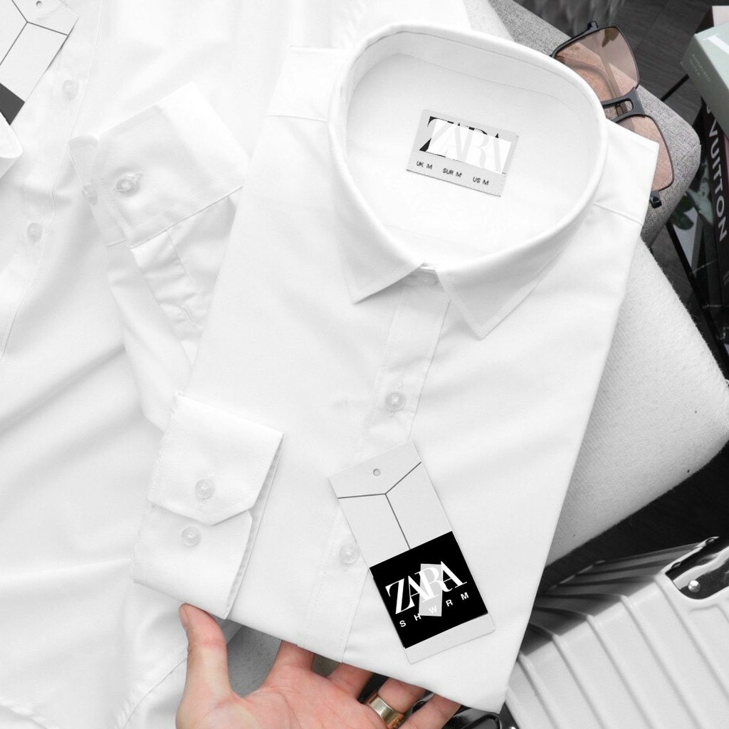 Áo Sơ Mi Nam Trơn Tay Dài GEN ALPHA ZA.RA cổ Đức, vải chéo mềm mịn hạn chế nhăn, nhiều màu, dễ mặc | BigBuy360 - bigbuy360.vn