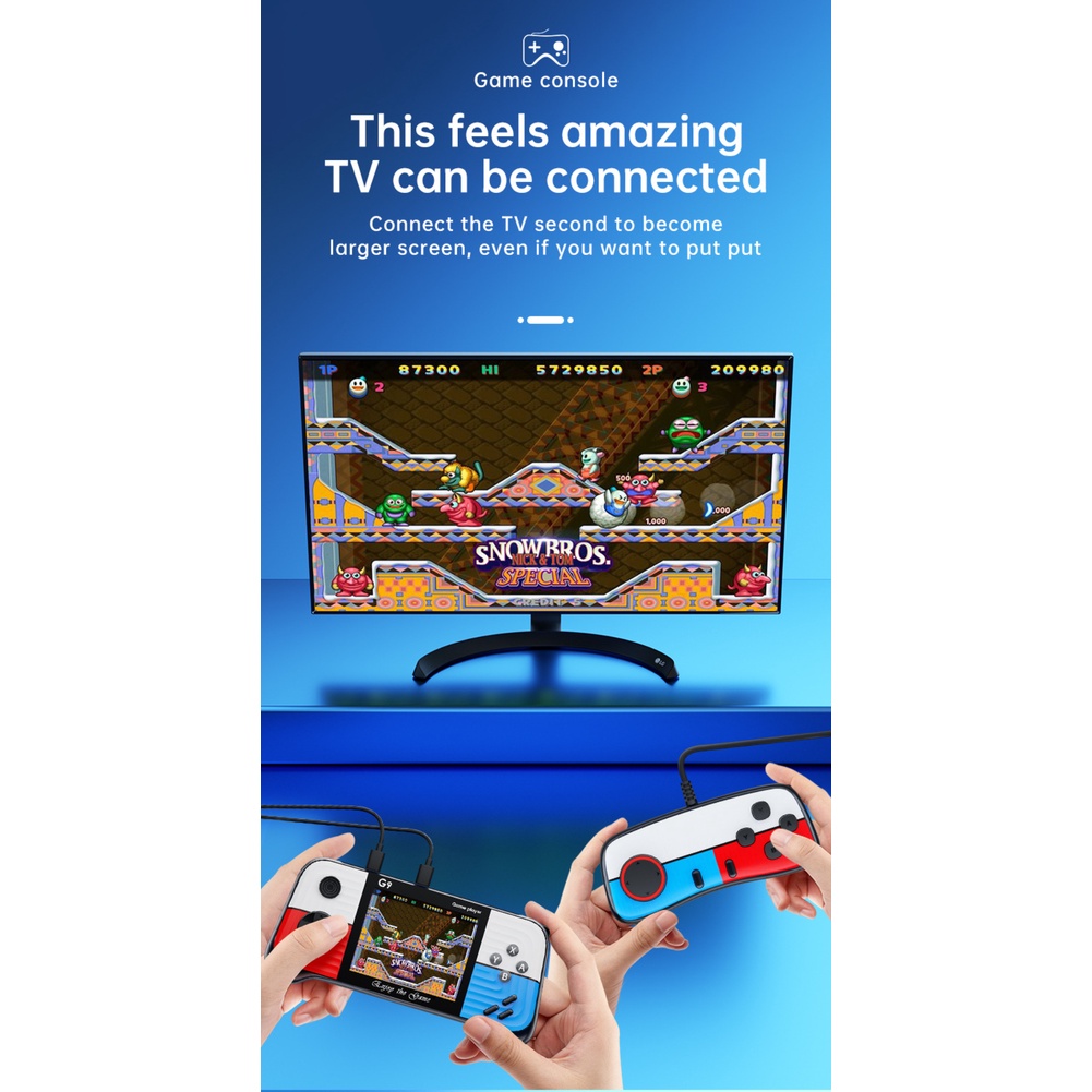 G9 Tay Cầm Tay Cầm Tay G9 Game Retro Classic 666 Trò 3.0 Màn Hình Hd Kết Nối Tv Giáng Sinh Lite Phiên Bản Hai Người Qiqimall_vn