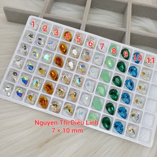 Đá khối K9 hình giọt nước 7x10 mm