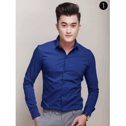 Áo sơ mi nam dài tay chất vải lụa nến cao cấp không nhăn không xù