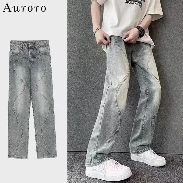 Quần jean unisex simple quần hiphop thời trang quần jean bé trai trẻ tuổi quần jean trắng from rộng oversize quần jean ôm