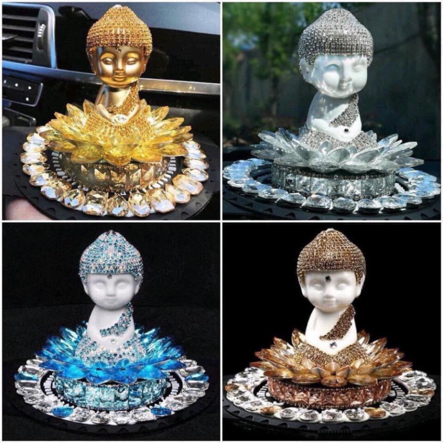 TƯỢNG PHẬT TỌA ĐÀI SEN đính kèm đá Ca Sỹ Pha Lê thời thượng SANG TRỌNG &lt;sasa shop&gt;