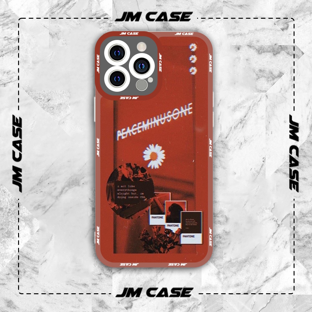 Ốp lưng iphone cạnh vuông JMCase Peaceminusone Collage Hoa Cúc Daisy /8plus/x/xs/11/12/pro/max/plus/promax
