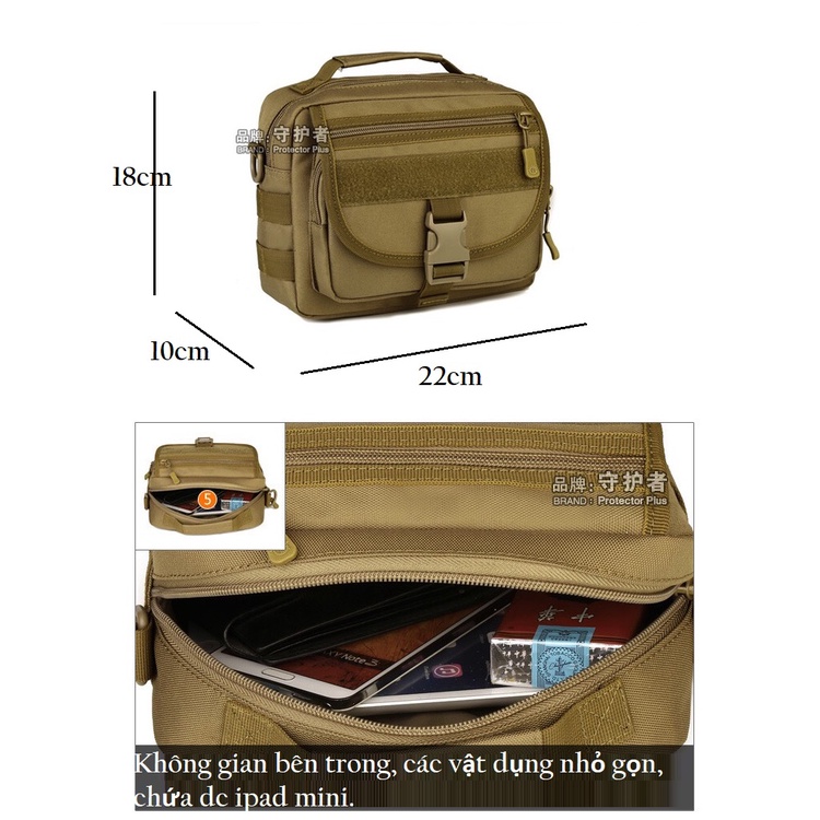 Túi đeo chéo Tatical.Cam kết hàng chuẩn đẹp, BH 12 tháng.