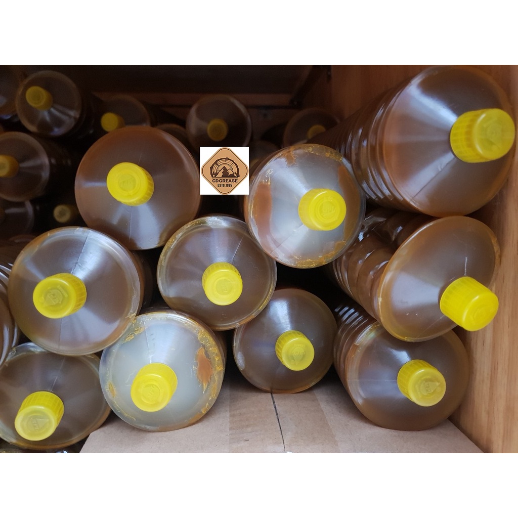 Mỡ bò màu vàng sậm chai con sâu 400g dùng cho cây bơm mỡ