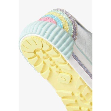 Giày bé gái ánh bạc họa tiết cầu vồng, hàng xuất xịn