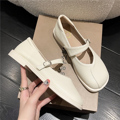 Giày ulzzang búp bê da mềm quai ngang