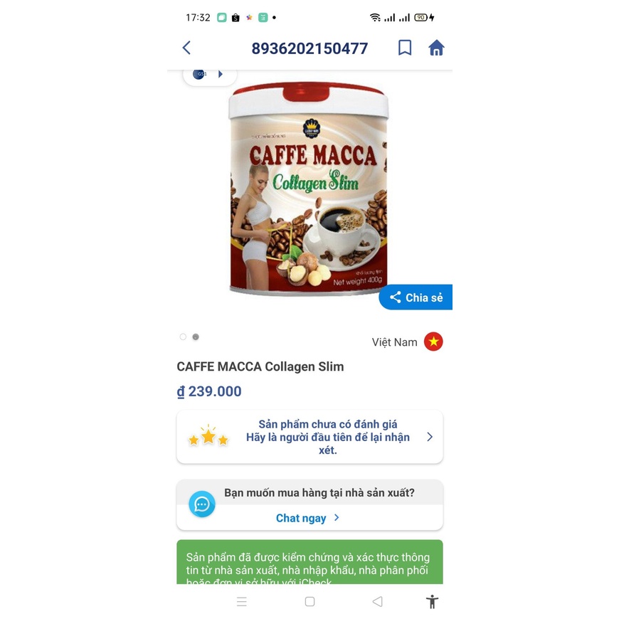 Caffe Giảm Cân Macca Collagen Slim Giúp Tăng Cường Chuyển Hóa Chất Béo, Làm Tiêu Tan Mỡ Thừa,Giảm Cân Hiệu Quả, An Toàn