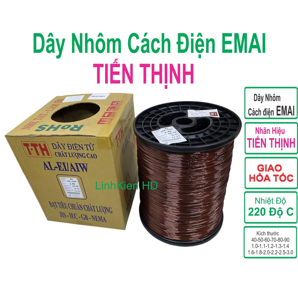 Dây nhôm TIẾN THỊNH bọc EMAY cách điện Cuộn 500g LinhKien HD