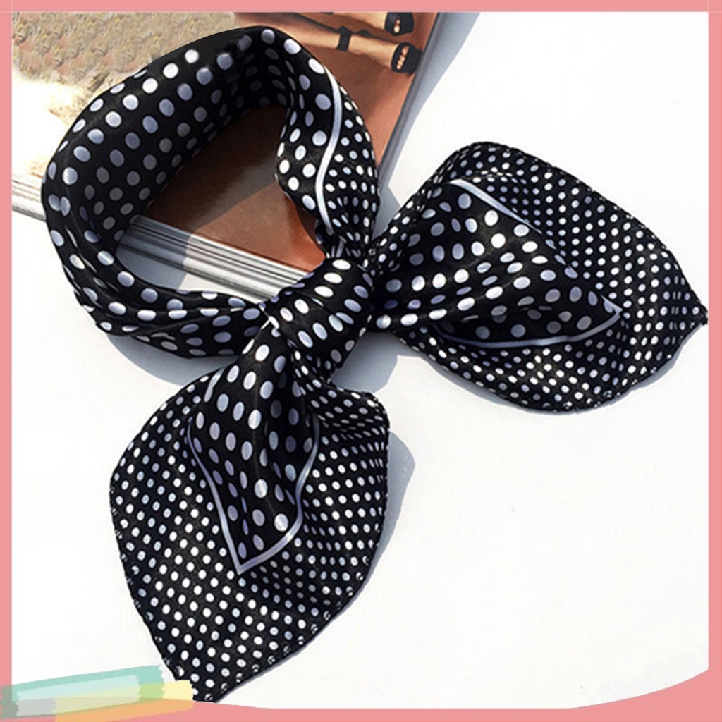 Khăn choàng cổ làm bằng lụa nhân tạo thiết kế xinh xắn dành cho phái đẹp