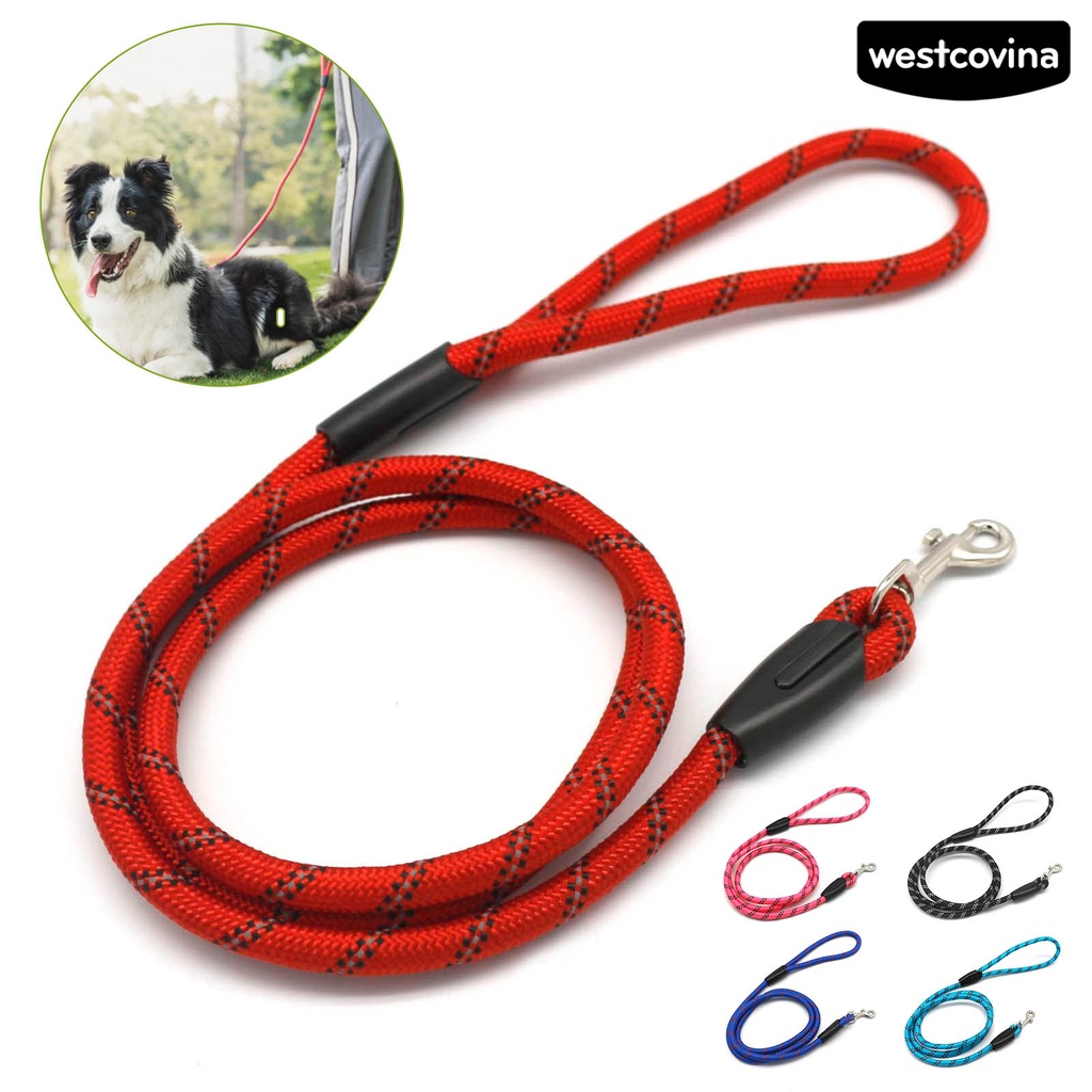 [COD]♘Dây Dắt Thú Cưng Đi Dạo Bằng Nilon Phản Quang Chống Sặc