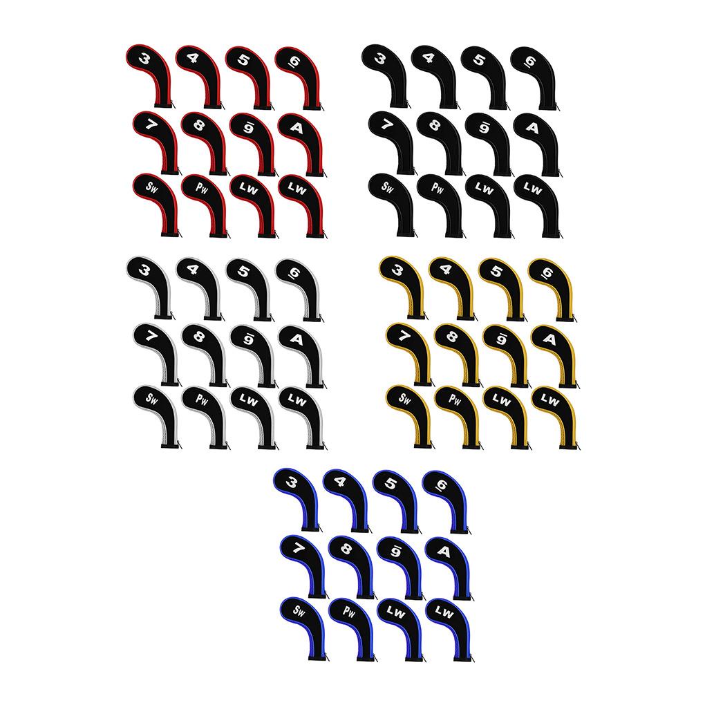 Bộ 12 Vỏ Bọc Bảo Vệ Đầu Gậy Đánh Golf Chống Mòn Tiện Dụng