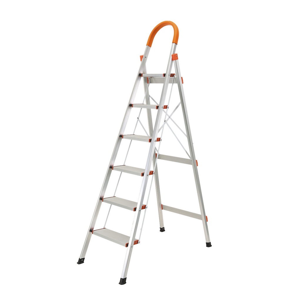 Thang ghế nhôm tay vịn 6 bậc Nhật Bản DAKITA DKT-06 chữ A bản to xếp gọn, nhẹ, siêu chắc chắn bảo hành 12 tháng