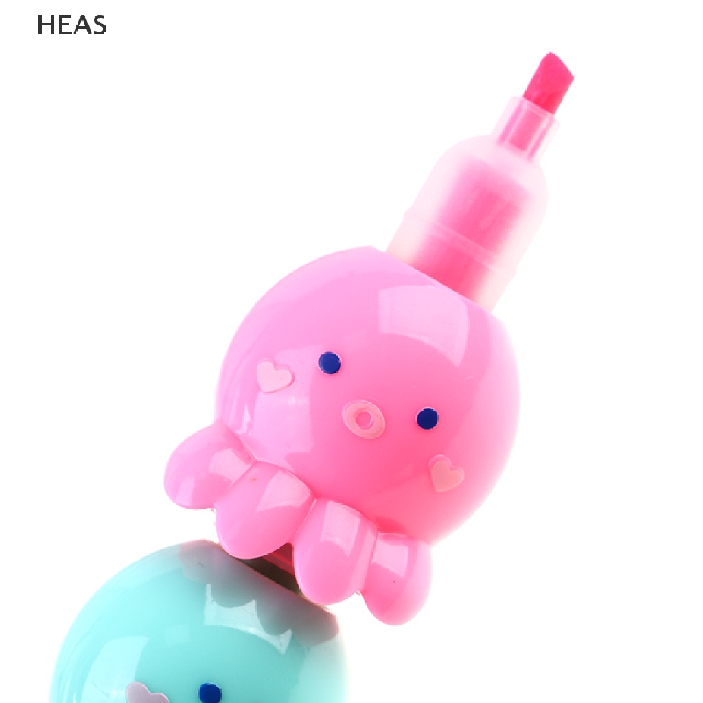 Set 5 Bút Dạ Quang Hình Bạch Tuộc Độc Đáo