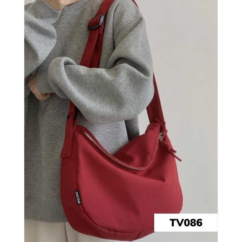 Túi tote đeo chéo nam nữ phong cách vừa giấy a4, túi vải canvas thời trang TV086