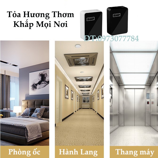 Máy khuếch tán tinh dầu công nghiệp 50-300m2 có điều chỉnh qua wifi thông minh, Xông tinh dầu trực tiếp tỏa hương thơm